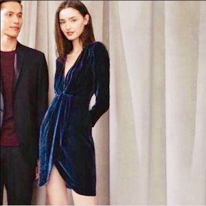 Theory Vintage Teal Velvet Dress